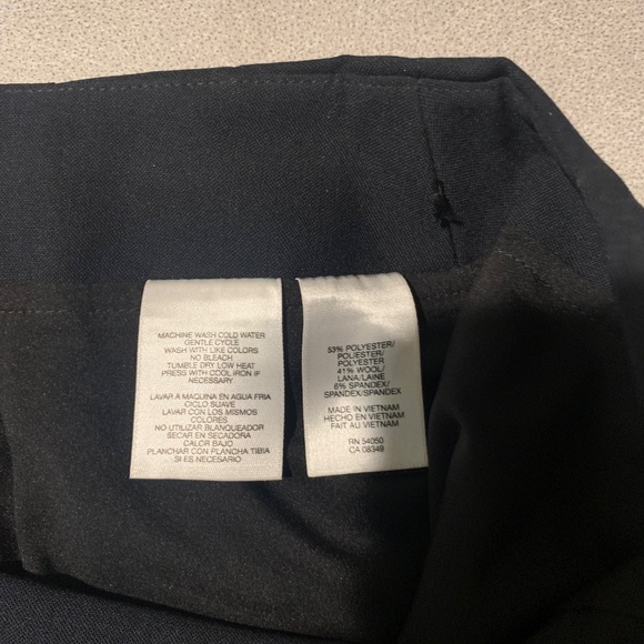 Jones New York Collection Platinum Stretch Navy Blue Lined Skirt sz 8